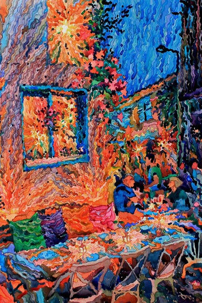 Evening Alacati Village In Izmir by Tanbelia framed wall art