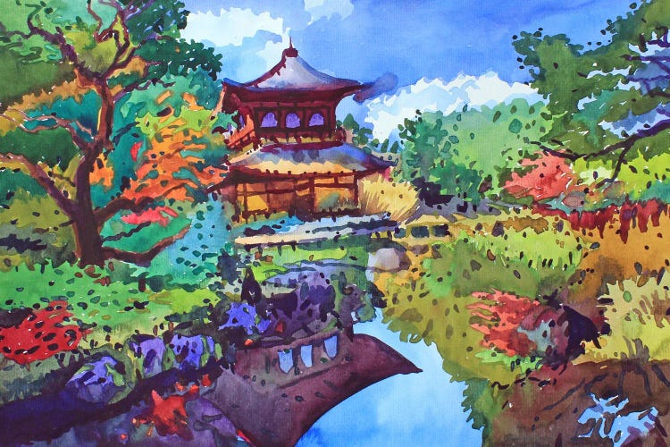 Ginkaku Monastery by Tanbelia wall art