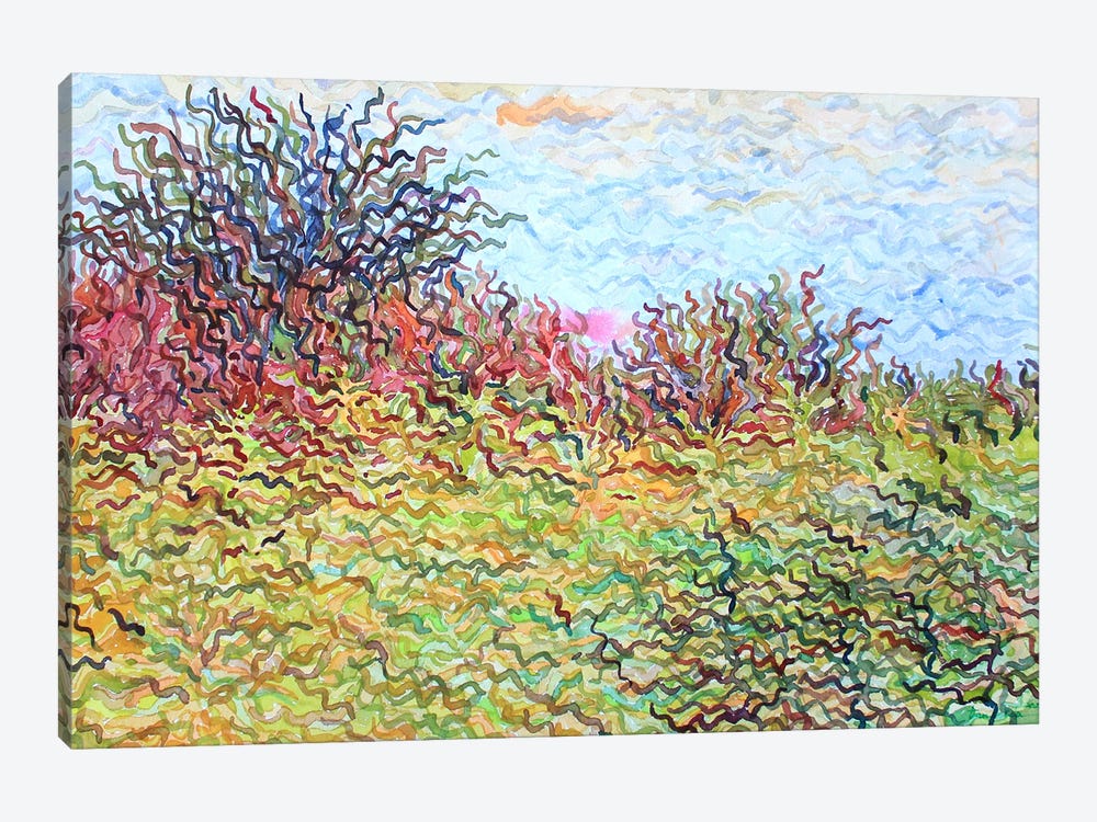 Goldenrod Field by Tanbelia 1-piece Canvas Art Print