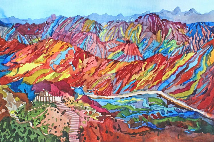 Rainbow Mountains In China