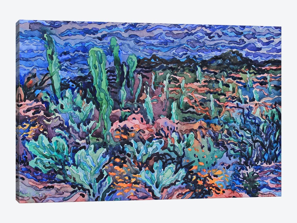 Evening Saguaro National Park by Tanbelia 1-piece Canvas Artwork