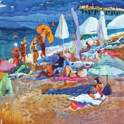 On The Beach by Tanbelia framed wall art