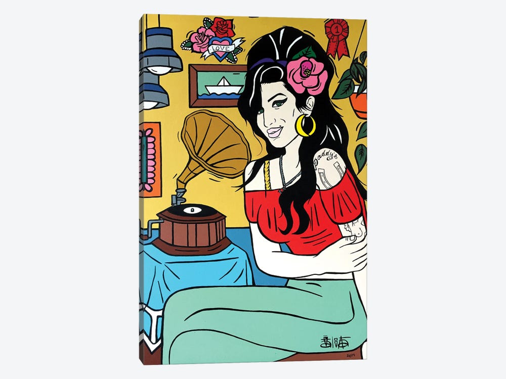 Amy Winehouse II by Talita Barbosa 1-piece Canvas Art Print