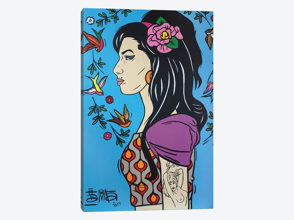 Amy Winehouse III by Talita Barbosa 1-piece Canvas Wall Art