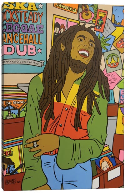 Bob Marley Canvas Art Print - Talita Barbosa