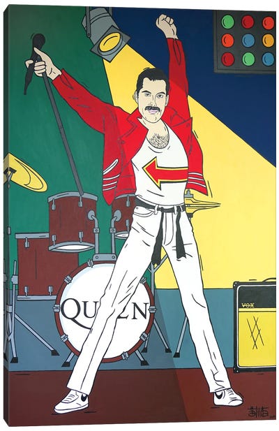 Freddie Mercury I Canvas Art Print - Talita Barbosa