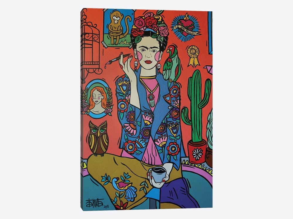 Frida Kahlo I by Talita Barbosa 1-piece Canvas Art Print