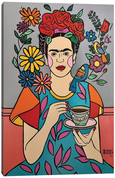 Frida Kahlo II Canvas Art Print - Latin Décor