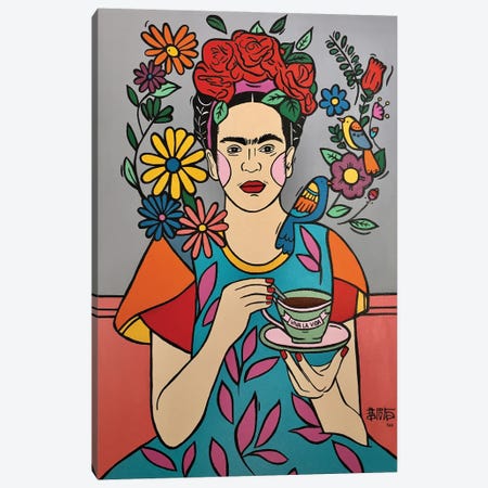 Frida Kahlo II Canvas Print #TBB18} by Talita Barbosa Art Print