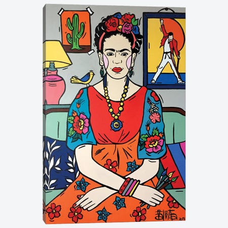 Frida Kahlo III Canvas Print #TBB19} by Talita Barbosa Art Print