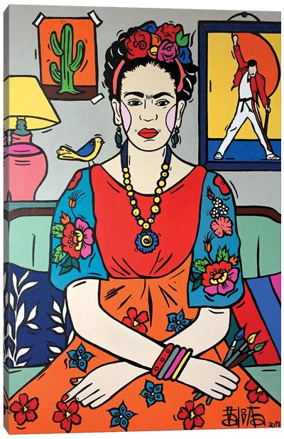Frida Kahlo III Canvas Art Print - Talita Barbosa