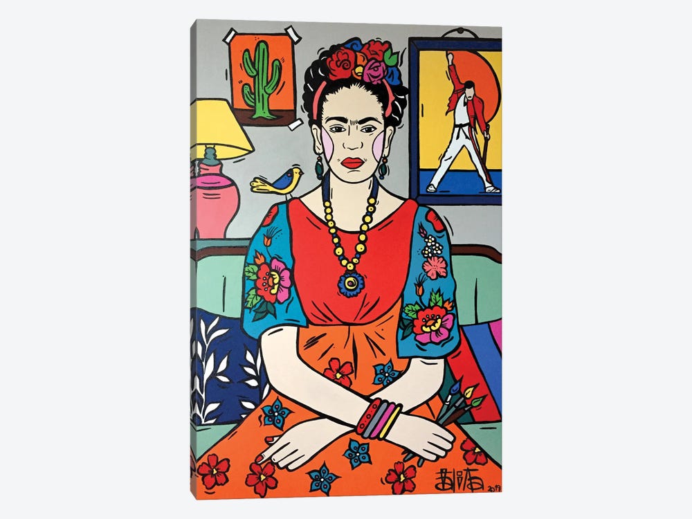Frida Kahlo III by Talita Barbosa 1-piece Canvas Art Print