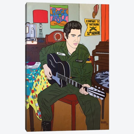 Elvis Presley Canvas Print #TBB1} by Talita Barbosa Art Print
