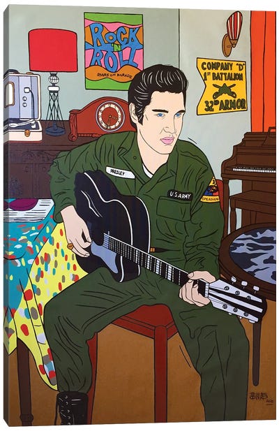 Elvis Presley Canvas Art Print - Talita Barbosa