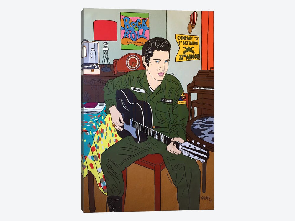 Elvis Presley by Talita Barbosa 1-piece Canvas Art Print