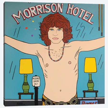 Jim Morrison Canvas Print #TBB22} by Talita Barbosa Canvas Artwork