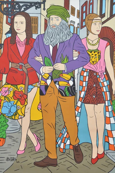 Van Gogh & Friends: Leonardo da Vinci, Mona Lisa and Cecilia Gallerani by Talita Barbosa