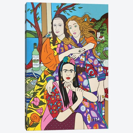 The Girls Canvas Print #TBB6} by Talita Barbosa Canvas Wall Art