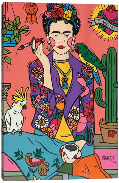 Frida Kahlo IV Canvas Art Print - Van Gogh & Friends