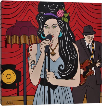 Amy Winehouse Canvas Art Print - Talita Barbosa