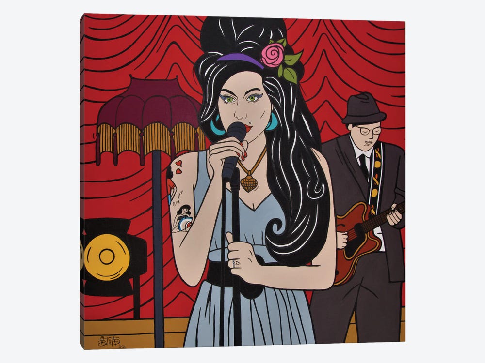 Amy Winehouse by Talita Barbosa 1-piece Canvas Art Print