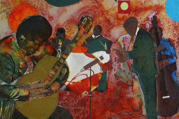 Canvas Print: Guitar Magic by Romare Bearden