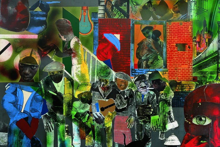 The Street, 1975 by Romare Bearden wall art