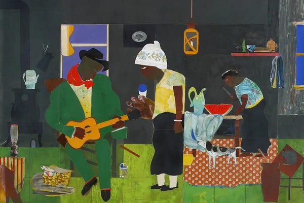 Musicians: Evening Of The Grey Cat by Romare Bearden