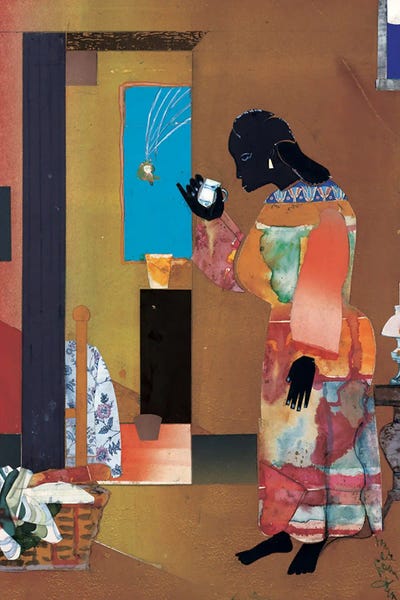 Furniture: Falling Star (Collage) by Romare Bearden