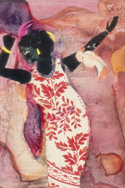 Blues: Lady And The Blues by Romare Bearden