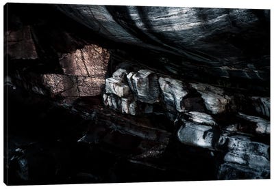 Shadowy Caves Canvas Art Print - Abstract Photography