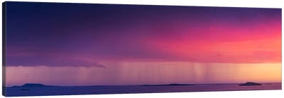 Rainy Sunset At Sea Canvas Art Print