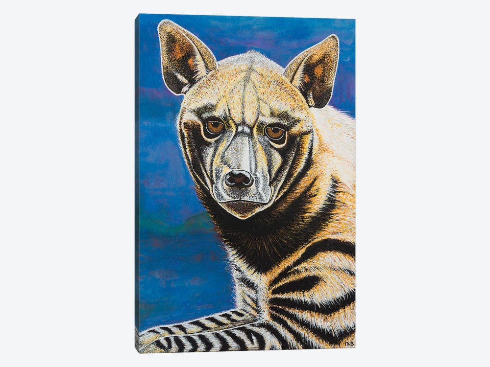 Striped Hyena by Teal Buehler 1-piece Canvas Print