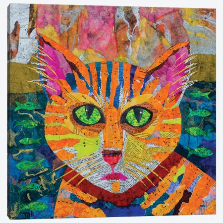 Tiger Canvas Print #TBH102} by Teal Buehler Canvas Artwork