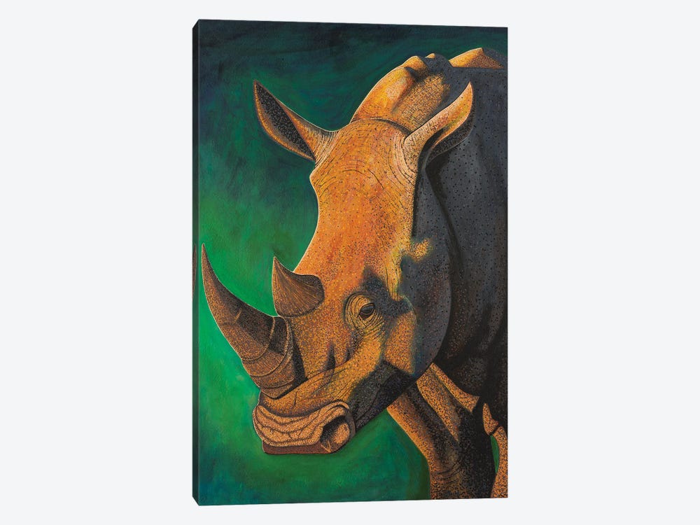 Rhinoceros by Teal Buehler 1-piece Canvas Wall Art