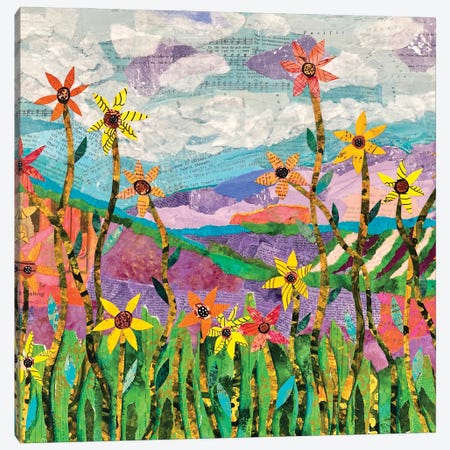 Wildflowers Canvas Print #TBH108} by Teal Buehler Canvas Artwork
