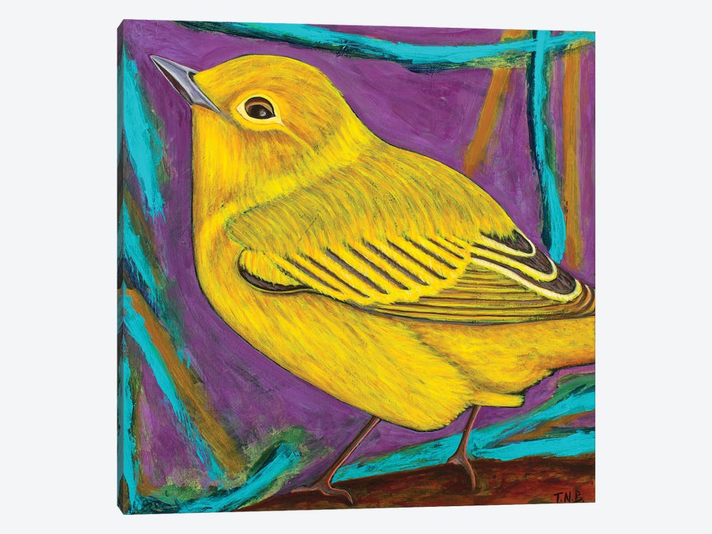 Yellow Warbler by Teal Buehler 1-piece Canvas Wall Art