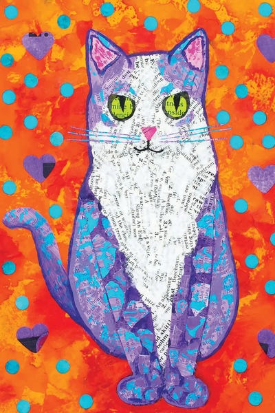 Purple Cat by Teal Buehler acrylic art print