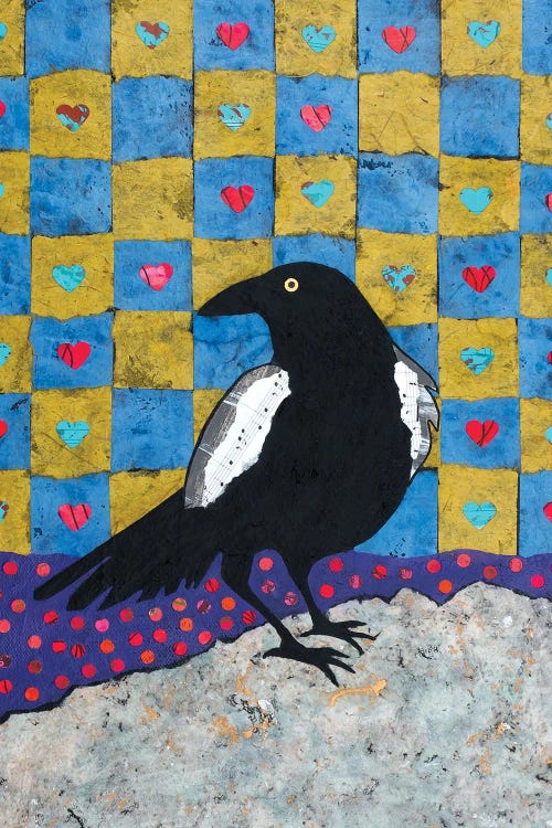 Crow Love by Teal Buehler wall art