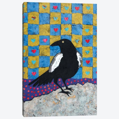 Crow Love Canvas Print #TBH115} by Teal Buehler Canvas Art