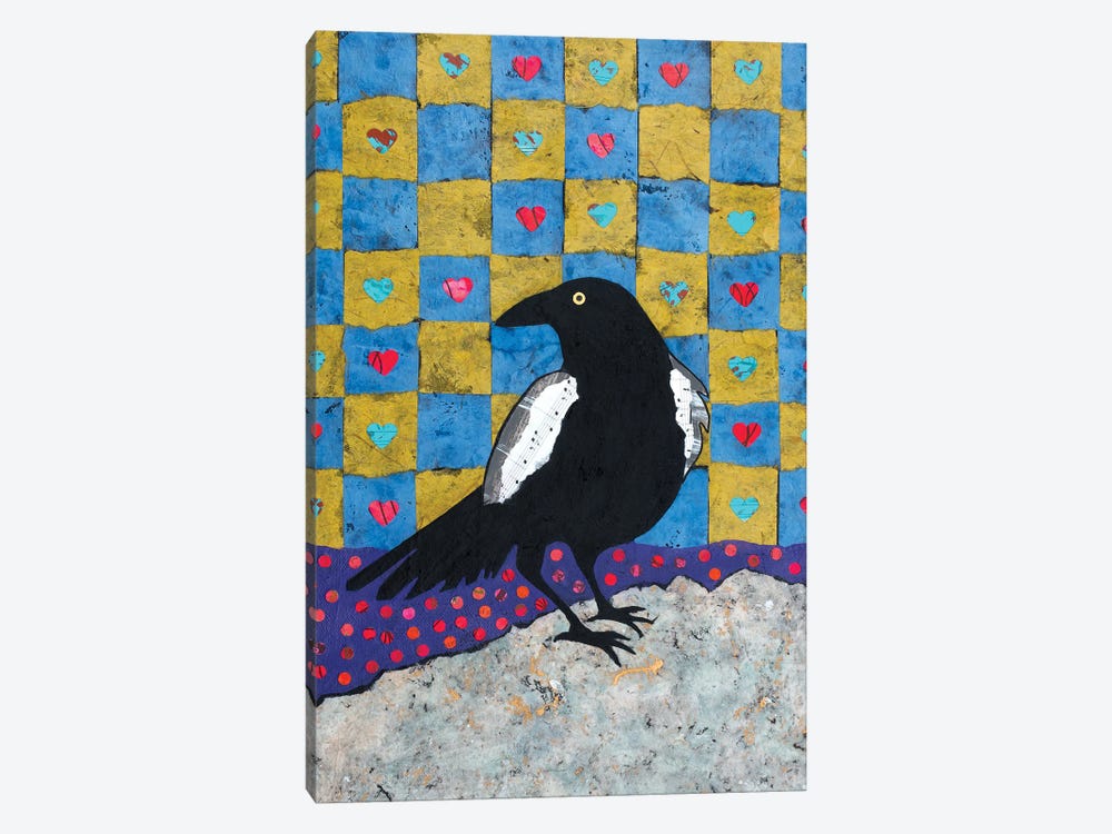 Crow Love by Teal Buehler 1-piece Canvas Art Print