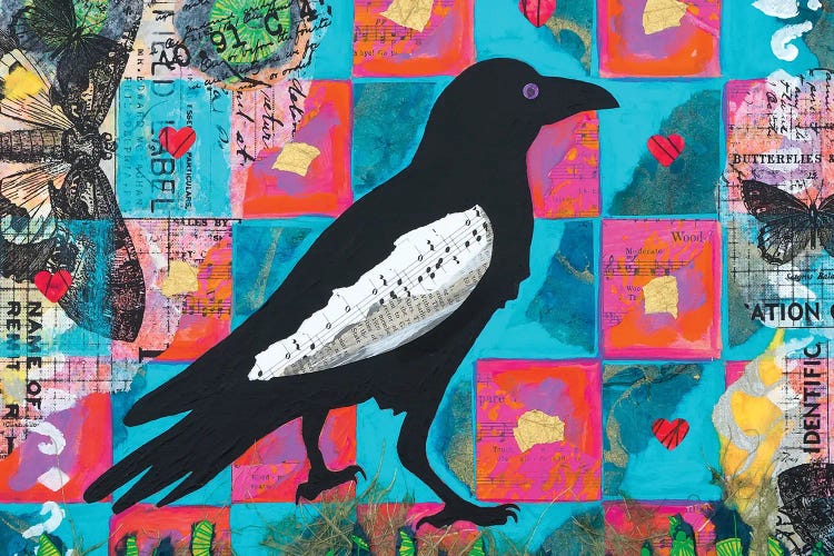 Crow Checkers by Teal Buehler wall art