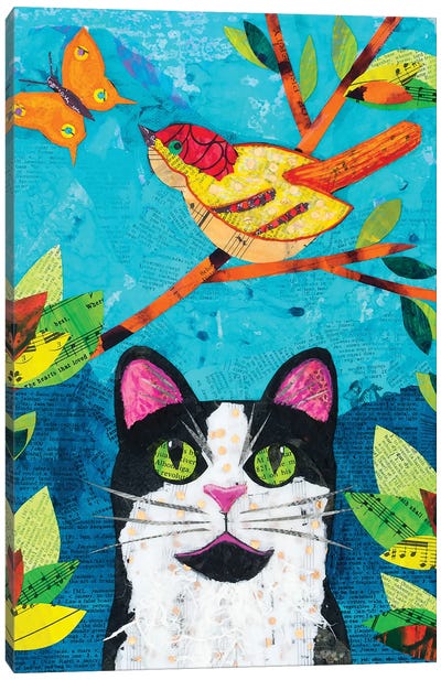 Bird Lover Canvas Art Print - Teal Buehler
