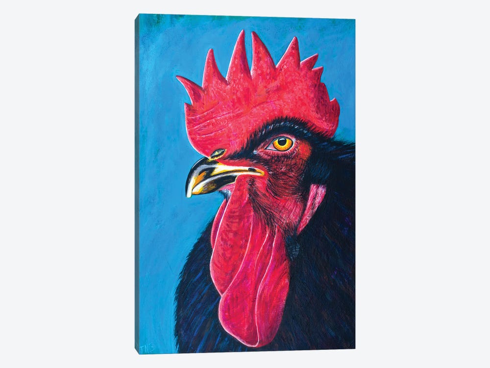 Black Rooster by Teal Buehler 1-piece Canvas Art Print