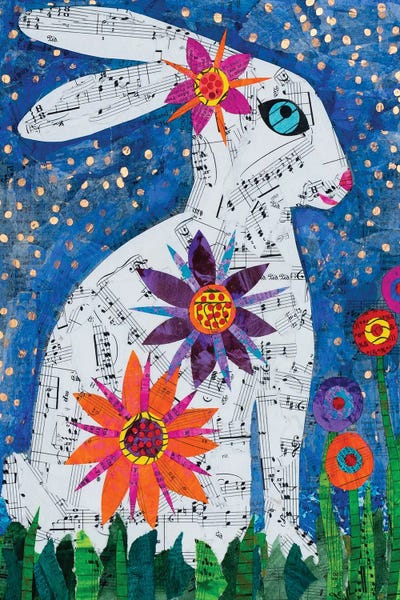 Flower Rabbit by Teal Buehler canvas print