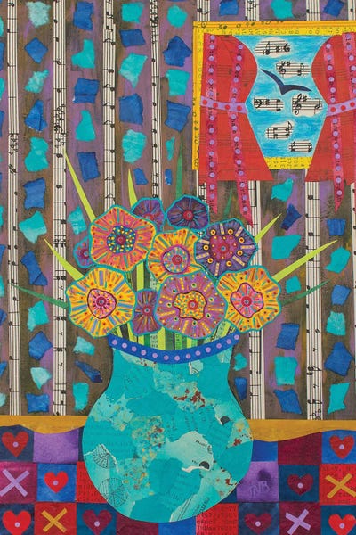 Bouquet Of Happiness by Teal Buehler metal wall art