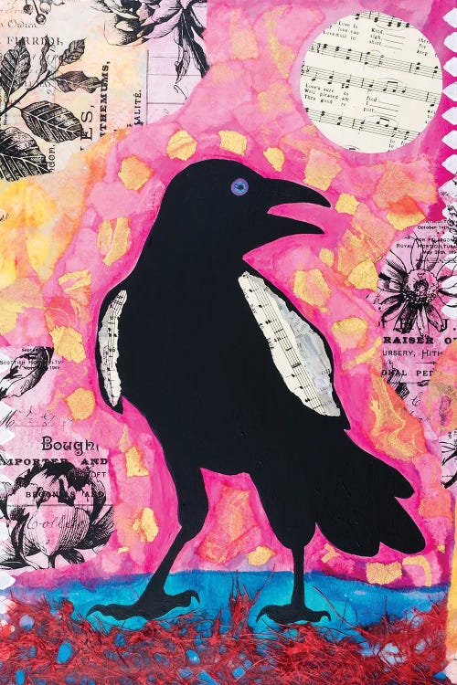 Crow Tunes by Teal Buehler wall art