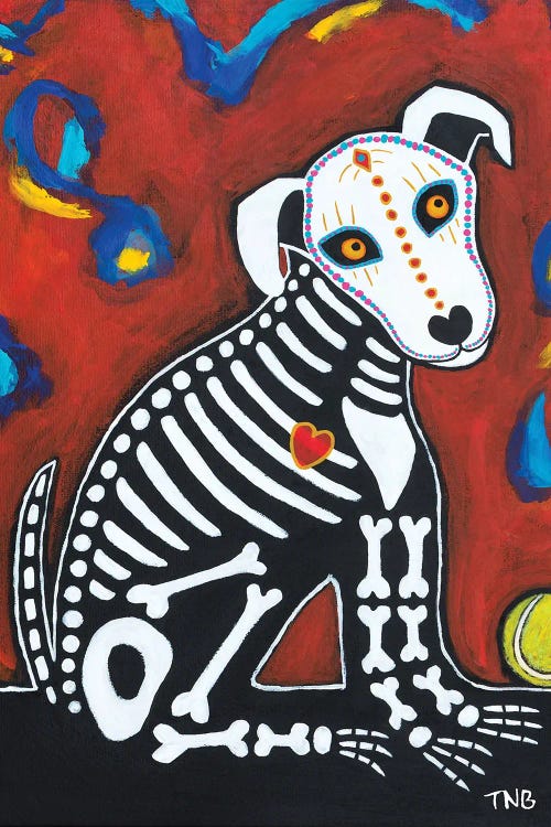 Day Of Dead Dog - Fetch by Teal Buehler wall art