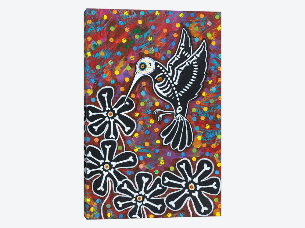 Day Of Dead Hummingbird by Teal Buehler 1-piece Art Print