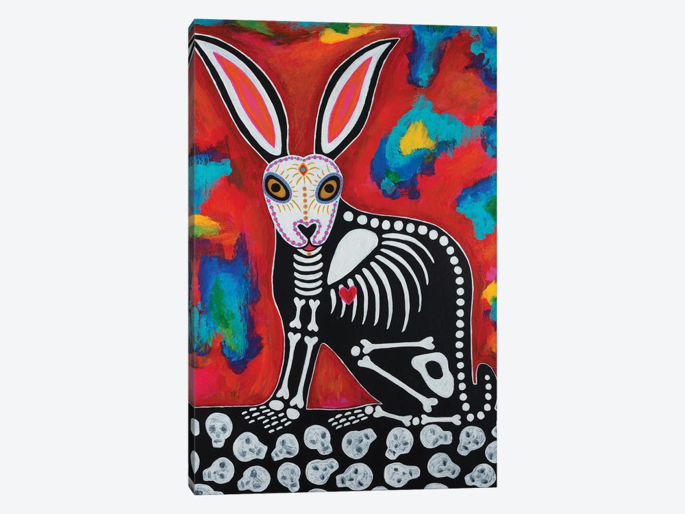 Day Of Dead Rabbit by Teal Buehler 1-piece Canvas Art Print